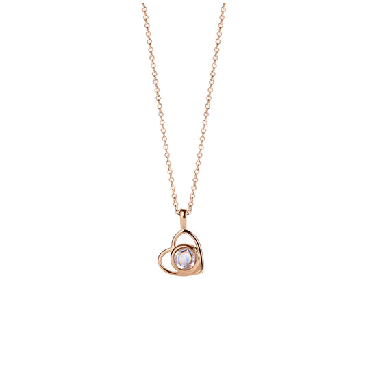 Eternal Love Heart Projection Necklace – Romantic Unisex Pendant