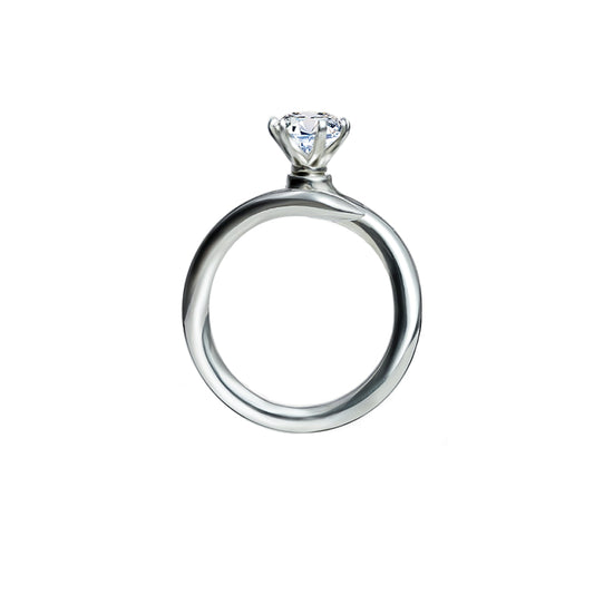 Minimalist Open Solitaire Ring – Adjustable Design