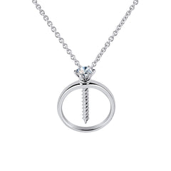 Screw & Silver Ring Pendant Necklace of Resilience: Love Through Adversity