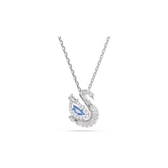 Elegant Swan Pendant Necklace with Sparkling Crystals – Rose Gold Finish
