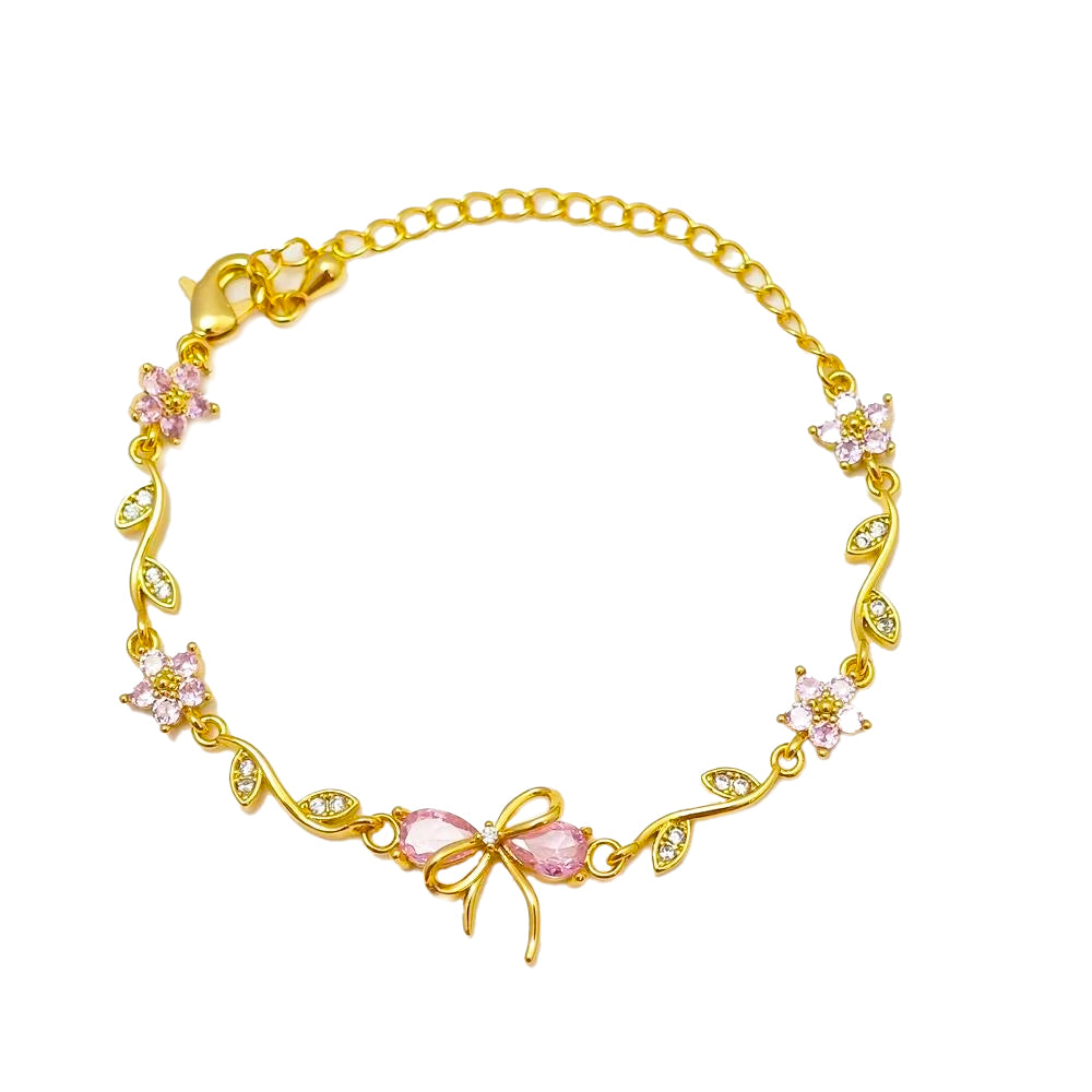 Bow Knot Crystal Bracelet – Adjustable