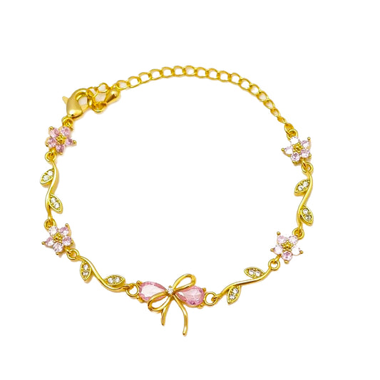 Bow Knot Crystal Bracelet – Adjustable