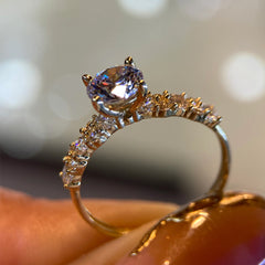 Round Cut Solitaire Pavé Ring in 925 Sterling Silver – CZ or IGI Certified Lab Diamond