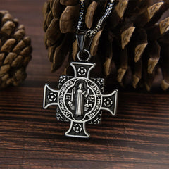 Saint Benedict Cross Pendant Necklace – Protection & Faith