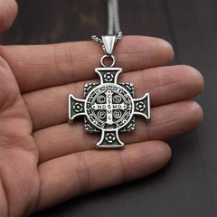 Saint Benedict Cross Pendant Necklace – Protection & Faith