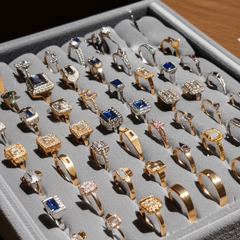 Mystery Ring Bag – Adjustable 14K Gold Plated Zircon Rings Blind Box Surprise
