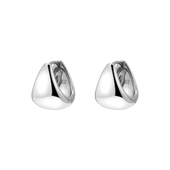 18K Gold Simple Drop Ear Hoop Earrings