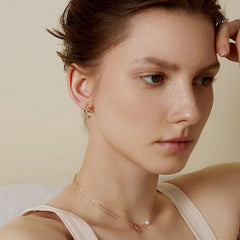18K Rose Gold Silk Ribbon Earrings
