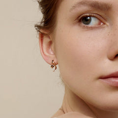 18K Rose Gold Silk Ribbon Earrings