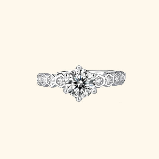 3ct moissanite ring in 925 silver
