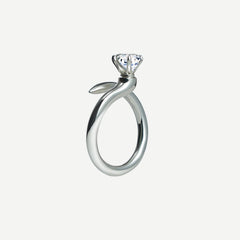 Minimalist Open Solitaire Ring – Adjustable Design