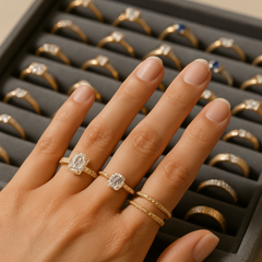 Mystery Ring Bag – Adjustable 14K Gold Plated Zircon Rings Blind Box Surprise