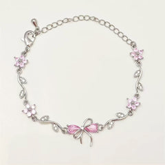 Bow Knot Crystal Bracelet – Adjustable