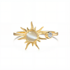 Stress Relief Fidget Ring – Golden Sun Design