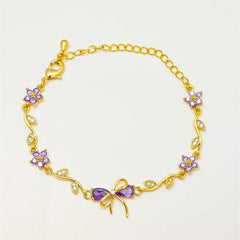Bow Knot Crystal Bracelet – Adjustable