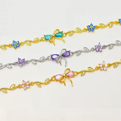 Bow Knot Crystal Bracelet – Adjustable