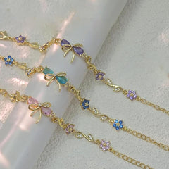 Bow Knot Crystal Bracelet – Adjustable
