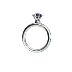 Minimalist Open Solitaire Ring – Adjustable Design