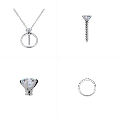 Screw & Silver Ring Pendant Necklace of Resilience: Love Through Adversity