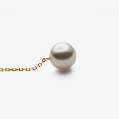 Long-Line Stud Earrings in 18K Gold with Ocean-Lustre Pearl