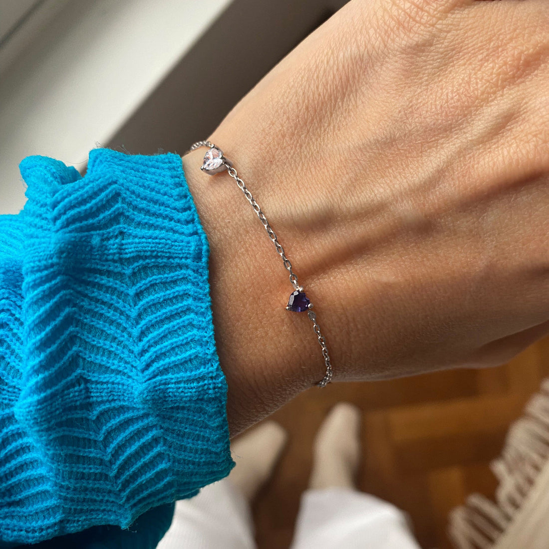 Blue Sapphire Never Without My Gem Bracelet - September Birthstone