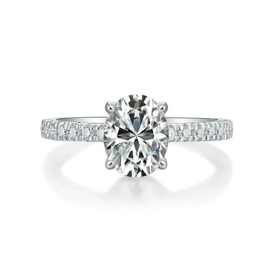Stunning Moissanite Ring - 1 Carat with Sparkling Diamond Details