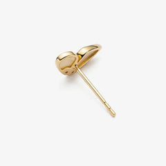Butterfly Silhouette Stud Earrings in 18K Gold with Iridescent Shell and Diamond Accents