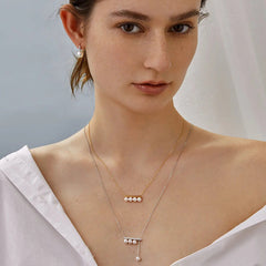 Ocean-Lustre Pearl & Diamond Semibreve Earrings in Fine White Gold