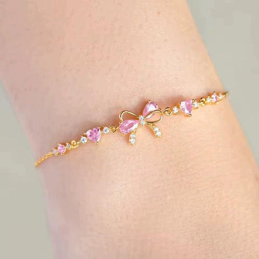 Bow Knot Crystal Bracelet – Adjustable