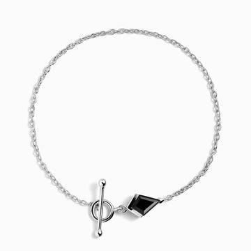 Schwarzes Obsidianarmband - Heroine T-Lock