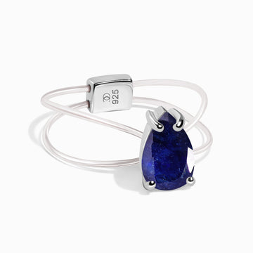 Blue Sapphire Ring Floating Sway - September Birthstone