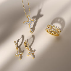 Byzantine Faith Cross Pendant Necklace – Inspired by Psalm 46:1