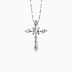 Byzantine Faith Cross Pendant Necklace – Inspired by Psalm 46:1