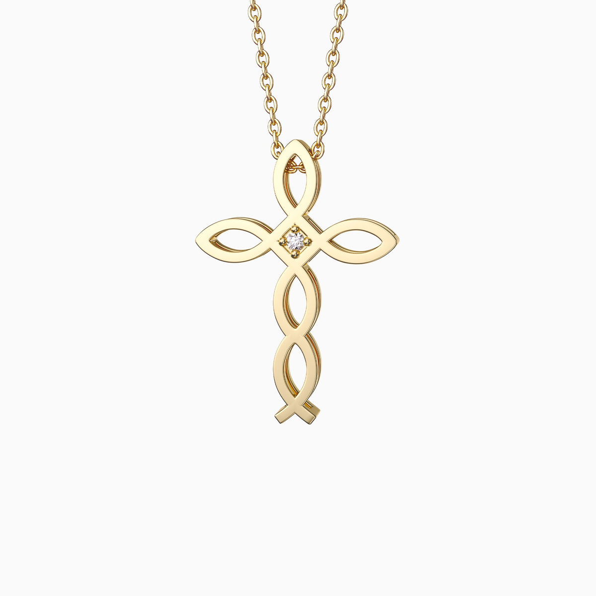 Ichthys Unity Cross Pendant Necklace