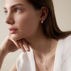 Akoya Pearl 18K Gold Diamonds Sparkle Flying Earrings