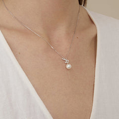 Akoya Pearl 18K Gold Diamonds Sparkle Flying Necklace