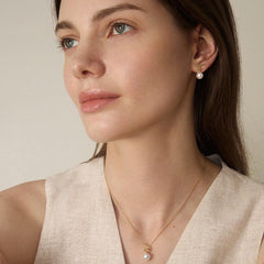 Akoya Pearl 18K Gold Fashion Flying Earrings