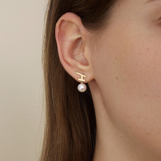 Akoya Pearl 18K Gold Fashion Flying Earrings