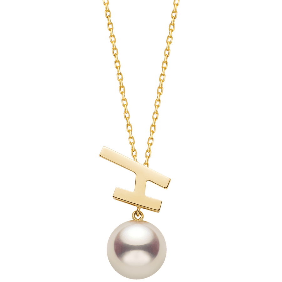 Akoya Pearl 18K Gold Fashion Flying Pendant Necklace