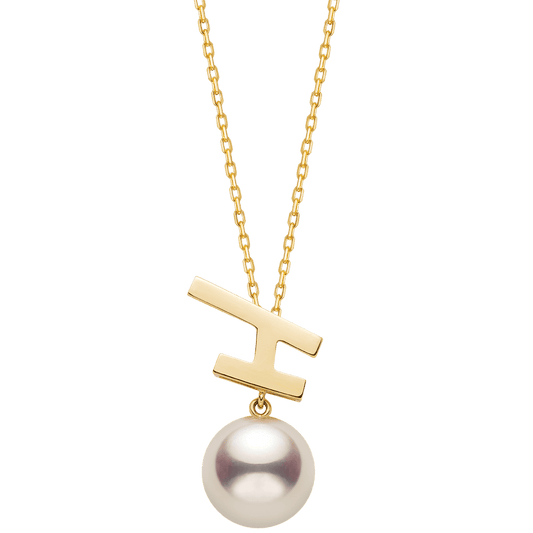 Akoya Pearl 18K Gold Fashion Flying Pendant Necklace