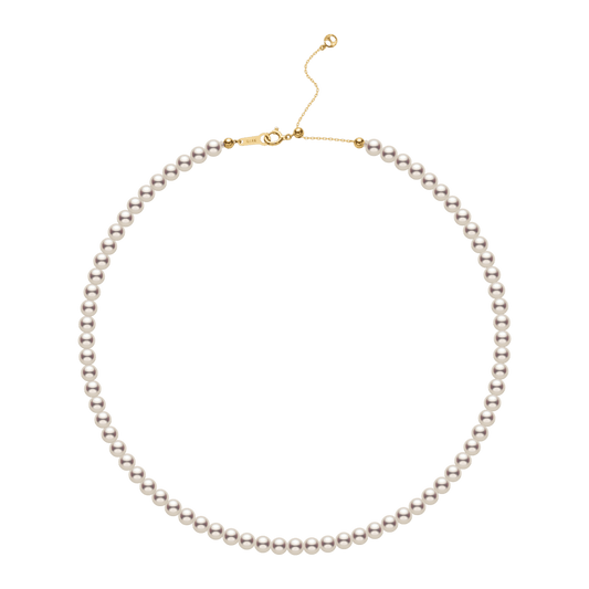 Akoya Pearl 18K Gold Lustre Classic Strand Necklace