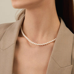 Akoya Pearl 18K Gold Lustre Classic Strand Necklace