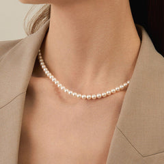 Akoya Pearl 18K Gold Lustre Classic Strand Necklace
