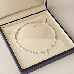 GUILD Certificate Noble Aurora Freshwater Pearl 18K Gold H Mark Strand Necklace