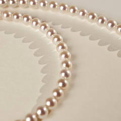 GUILD Certificate Noble Aurora Freshwater Pearl 18K Gold H Mark Strand Necklace