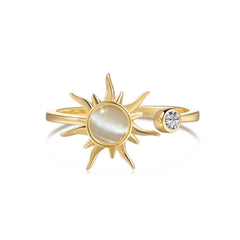 Stress Relief Fidget Ring – Golden Sun Design