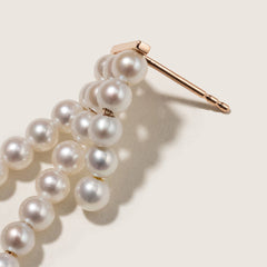 Freshwater Pearls 14K Gold Geometric Waterfall Earrings