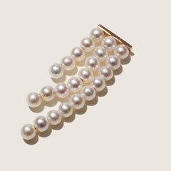 Freshwater Pearls 14K Gold Geometric Waterfall Earrings