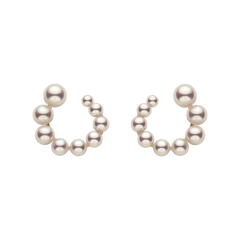 Freshwater Pearls 14K Gold Gradient Arc Earrings