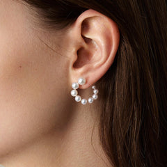 Freshwater Pearls 14K Gold Gradient Arc Earrings